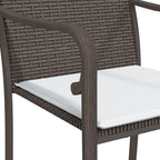 9-tlg. Garten-Essgruppe mit Kissen Poly Rattan und Stahl