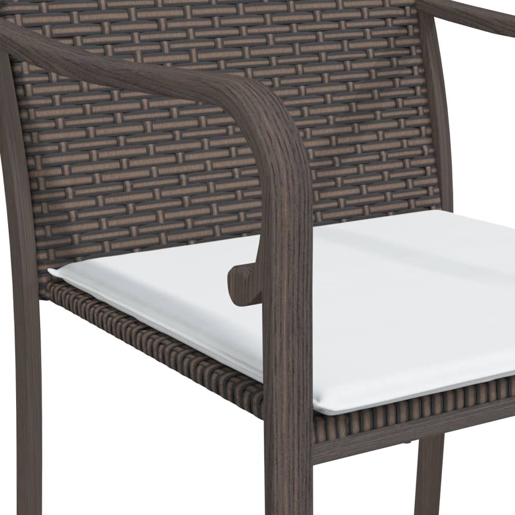 9-tlg. Garten-Essgruppe mit Kissen Poly Rattan und Stahl