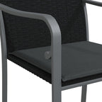 9-tlg. Garten-Essgruppe mit Kissen Poly Rattan und Stahl