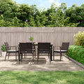 7-tlg. Garten-Essgruppe mit Kissen Poly Rattan und Stahl