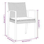 9-tlg. Garten-Essgruppe mit Kissen Poly Rattan und Stahl