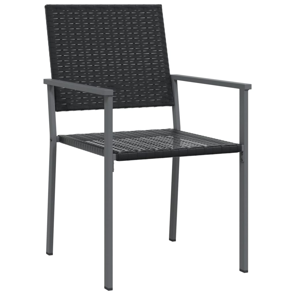 3-tlg. Garten-Essgruppe Poly Rattan und Stahl