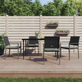 Gartenstühle mit Kissen 4 Stk. Schwarz 54x62,5x89cm Poly Rattan