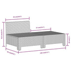 10-tlg. Garten-Lounge-Set mit Kissen Grau Poly Rattan