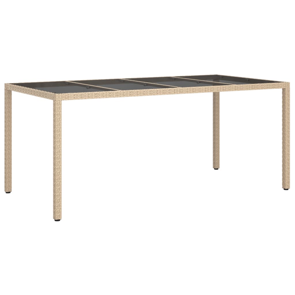 9-tlg. Garten-Essgruppe mit Kissen Beige Poly Rattan