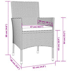 9-tlg. Garten-Essgruppe mit Kissen Beige Poly Rattan