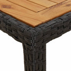 5-tlg. Garten-Essgruppe mit Kissen Schwarz Poly Rattan