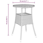 3-tlg. Garten-Bistro-Set mit Kissen Schwarz Poly Rattan
