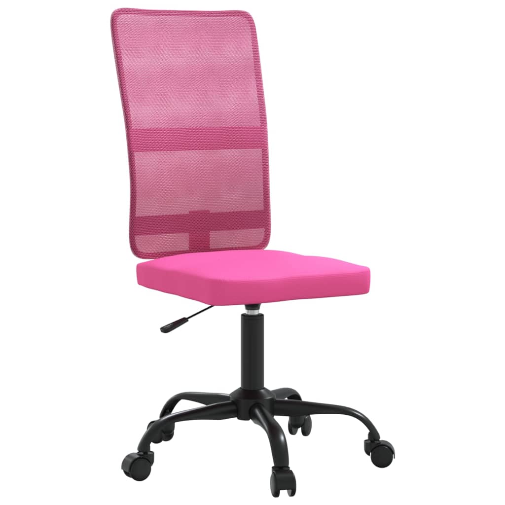 Bürostuhl Höhenverstellbar Rosa Netzstoff