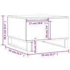Couchtisch Sonoma-Eiche 55x55x36,5 cm Holzwerkstoff