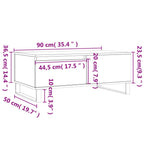 Couchtisch Sonoma-Eiche 90x50x36,5 cm Holzwerkstoff