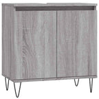 Badschrank Grau Sonoma 58x33x60 cm Holzwerkstoff