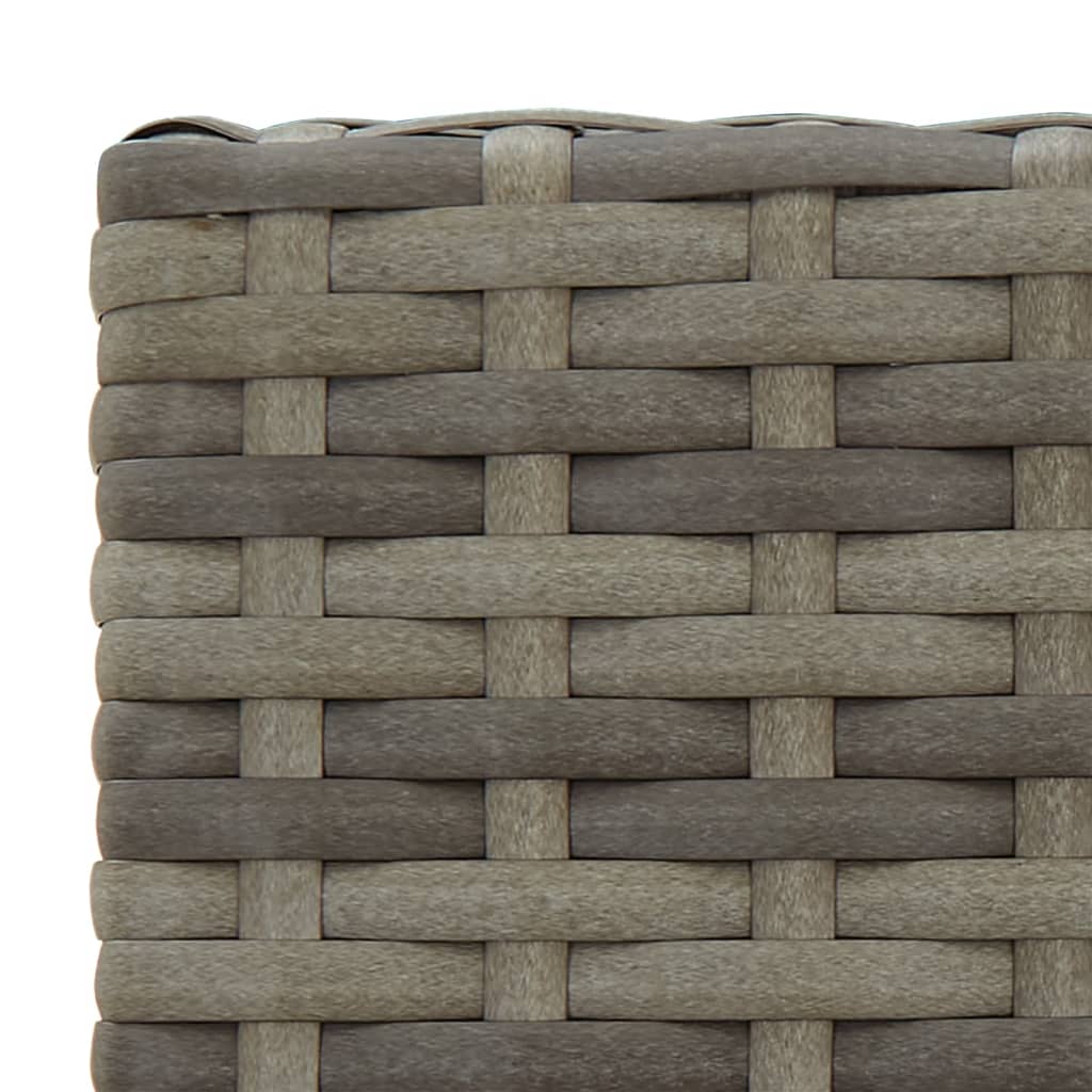 9-tlg. Gartenbar-Set Grau Poly Rattan