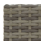 5-tlg. Gartenbar-Set Grau Poly Rattan