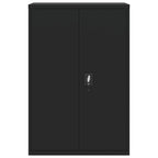 Aktenschrank Schwarz 90x40x140 cm Stahl