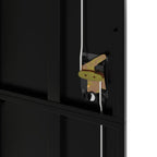 Aktenschrank Schwarz 90x40x200 cm Stahl