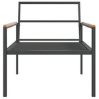 4-tlg. Garten-Lounge-Set mit Kissen Anthrazit Stahl