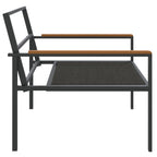 4-tlg. Garten-Lounge-Set mit Kissen Anthrazit Stahl