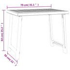 Campingtisch 79x56x64 cm Holzoptik