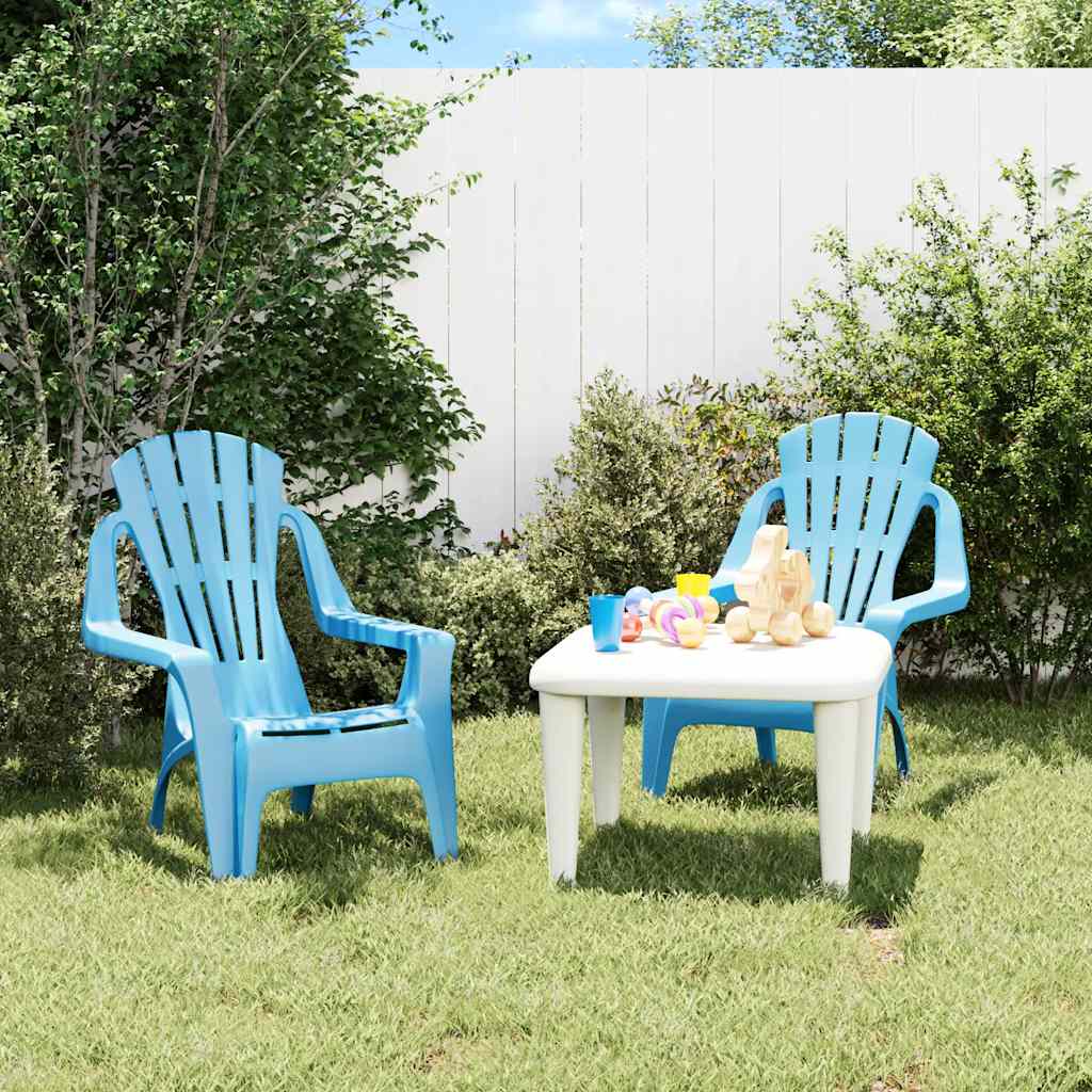 Kinder-Gartenstühle 2 Stk. 37x34x44 cm PP Holzoptik