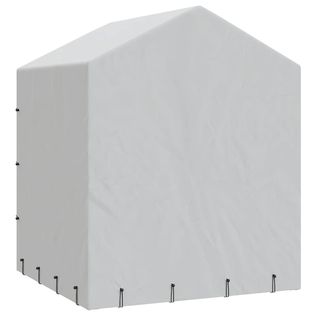 Outdoor-Hundezwinger mit Dach Silber 2x2x2,5 m Verzinkter Stahl