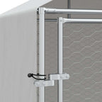 Outdoor-Hundezwinger mit Dach Silber 2x2x2,5 m Verzinkter Stahl