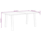 Esstisch 150x90x75 cm Massivholz Akazie