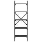 Bücherregal 5 Fächer Schwarz 56x31,5x174 cm Holzwerkstoff