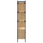 Bücherregal mit Türen Sonoma-Eiche 76,5 x 30 x 154,5 cm Holzwerkstoff