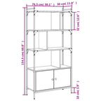 Bücherregal mit Türen Sonoma-Eiche 76,5 x 30 x 154,5 cm Holzwerkstoff