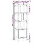 Bücherregal mit Tür Sonoma-Eiche 44,5x30x154,5 cm Holzwerkstoff