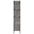 Bücherregal mit Tür Grau Sonoma 44,5x30x154,5 cm Holzwerkstoff