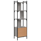 Bücherregal mit Tür Grau Sonoma 44,5x30x154,5 cm Holzwerkstoff