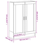 Bücherschrank Räuchereiche 82,5x30,5x115 cm Holzwerkstoff