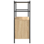 Bücherregal Sonoma-Eiche 80x30x78,5 cm Holzwerkstoff und Eisen