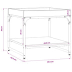 Couchtisch Braun Eichen-Optik 49,5x49,5x45 cm Holzwerkstoff