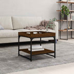 Couchtisch Braun Eichen-Optik 49,5x49,5x45 cm Holzwerkstoff