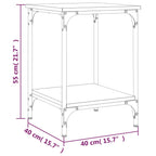 Couchtisch Schwarz 40x40x55 cm Holzwerkstoff