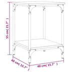 Couchtisch Braun Eichen-Optik 40x40x55 cm Holzwerkstoff