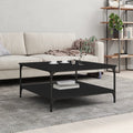 Couchtisch Schwarz 80x80x40 cm Holzwerkstoff