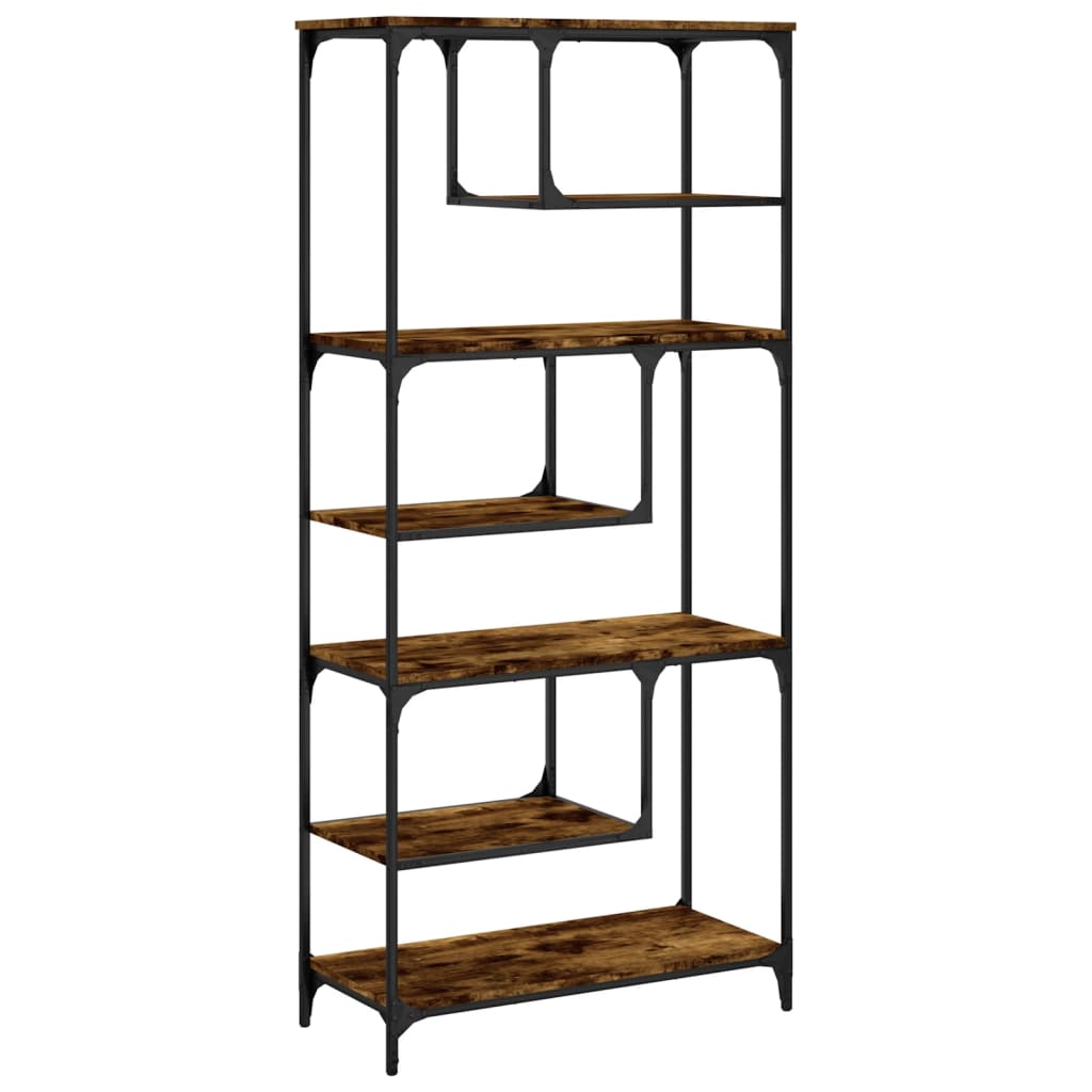 Bücherregal Räuchereiche 81x36x176 cm Holzwerkstoff