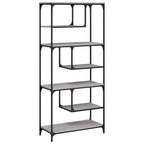 Bücherregal Grau Sonoma 81x36x176 cm Holzwerkstoff