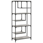 Bücherregal Grau Sonoma 81x36x176 cm Holzwerkstoff