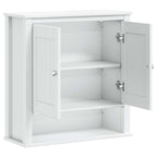Bad-Wandschrank BERG Weiß 69,5x27x71,5 cm Massivholz