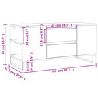 Couchtisch Sonoma-Eiche 102x44,5x50 cm Holzwerkstoff
