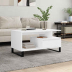 Couchtisch Weiß 90x49x45 cm Holzwerkstoff