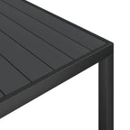 7-tlg. Garten-Essgruppe Schwarz Aluminium