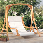 Hollywoodschaukel mit Auflage Massivholz Fichte mit Teak-Finish