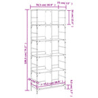 Bücherregal Räuchereiche 78,5x33x188,5 cm Holzwerkstoff