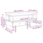 Couchtisch Grau Sonoma 100x51x45 cm Holzwerkstoff